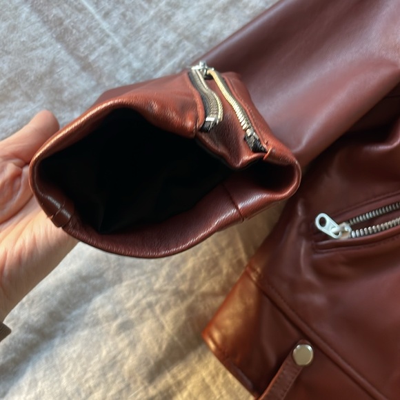 Mackage Baya Brown Leather Jacket Size S - Picture 8 of 9